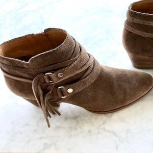Franco SaSuede Fringe Booties